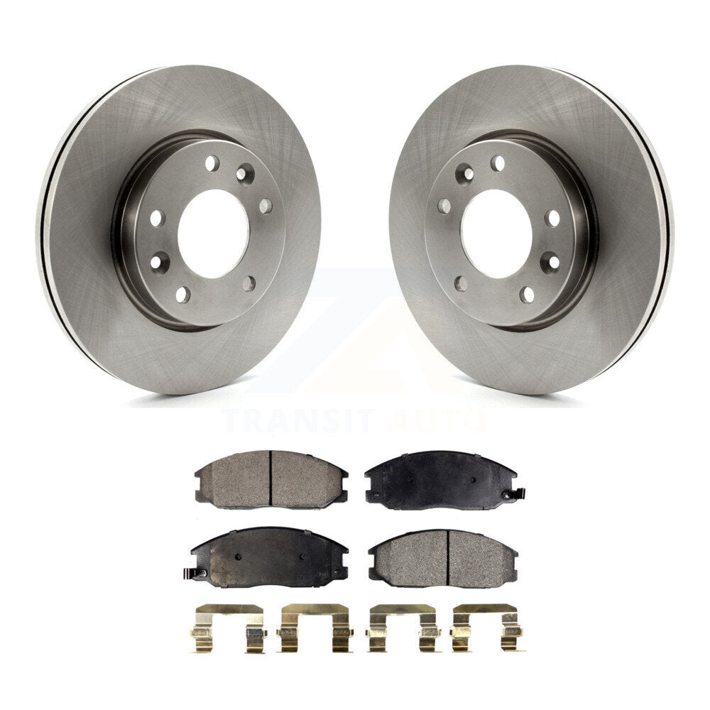 Front Disc Brake Rotors And Ceramic Pads Kit For Kia Sedona