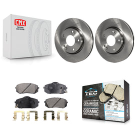 [Front] 2010-2012 Kia Rondo Premium OE Brake Rotors & Ceramic Pads Kit For Max Braking