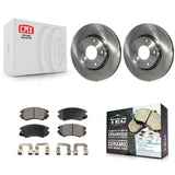 Front Brake Rotors & Ceramic Pad Kit For Hyundai Kia Sonata Soul Sportage Tucson