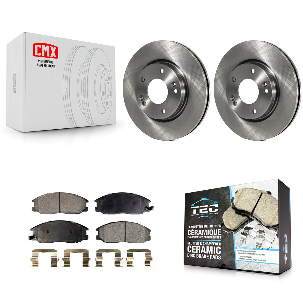 Front Brake Rotor Ceramic Pad Kit For Hyundai Santa Fe With 276mm Diameter