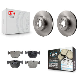 Front Disc Brake Rotors And Ceramic Pads Kit For BMW 530i 540i