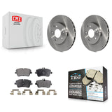 Front Disc Brake Rotors And Ceramic Pads Kit For Mercedes-Benz C230 C240