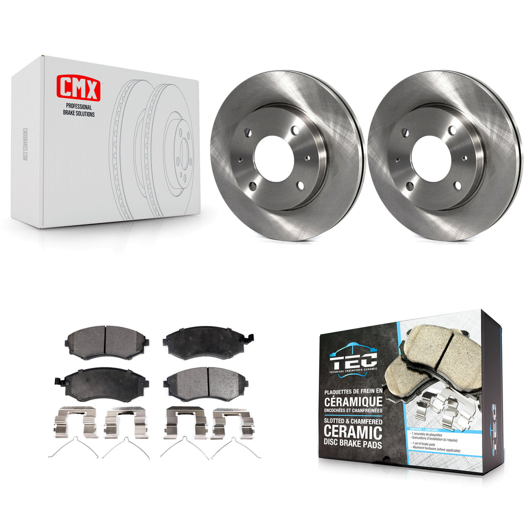 Front Brake Rotor Ceramic Pad Kit For Hyundai Elantra Sonata Kia Optima Magentis