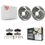 Front Disc Brake Rotors And Ceramic Pads Kit For Hyundai Elantra