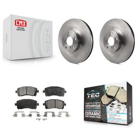 Front Disc Brake Rotors And Ceramic Pads Kit For Subaru Outback Impreza Legacy