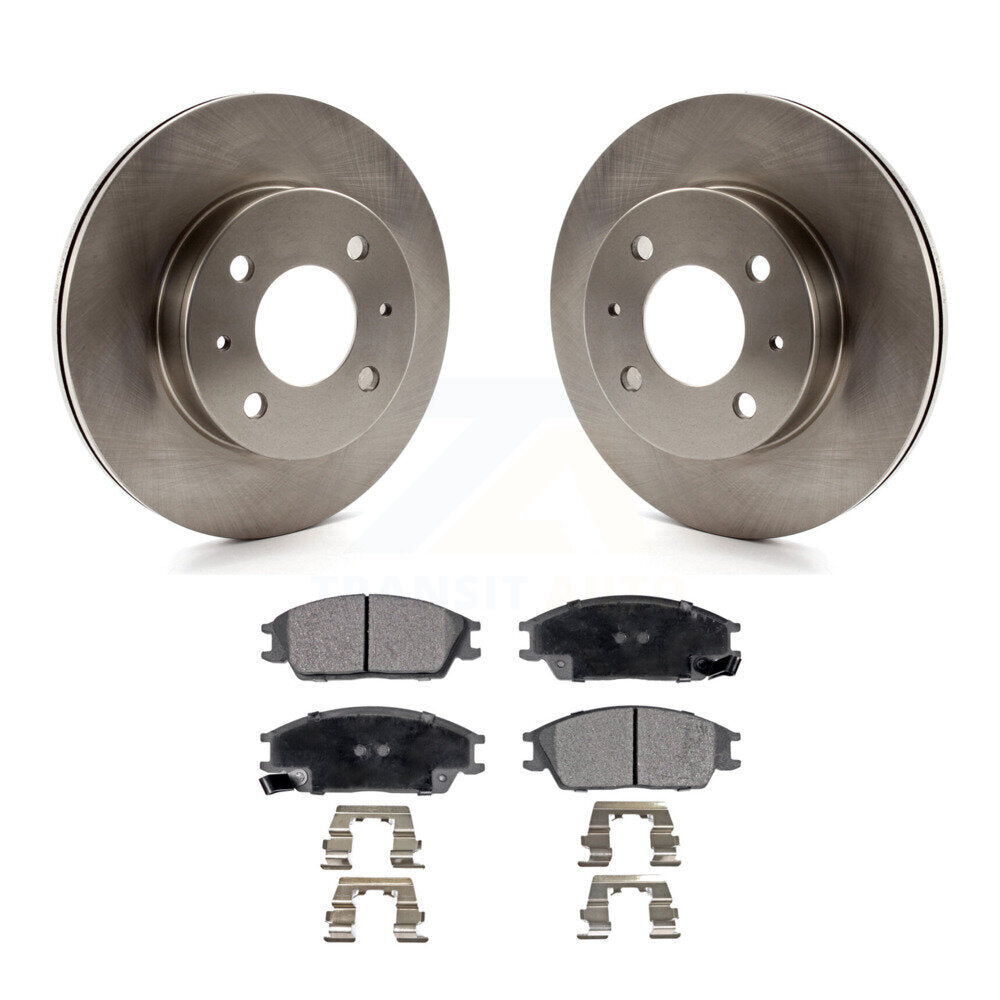 Front Disc Brake Rotors And Ceramic Pads Kit For 2000-2005 Hyundai Accent