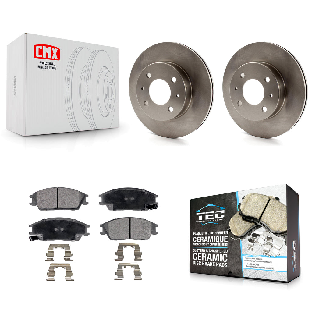 [Front] 2000-2005 Hyundai Accent Premium OE Brake Rotors & Ceramic Pads Kit For Max Braking