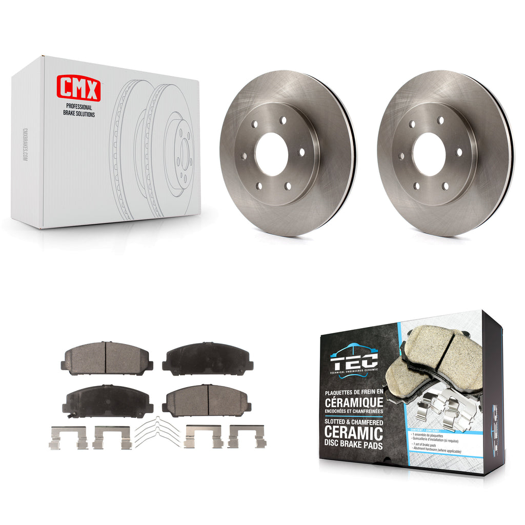 Front Disc Brake Rotors And Ceramic Pads Kit For INFINITI QX56