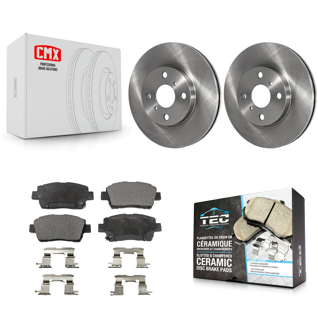 [Front] 2004-2006 Scion xB xA Premium OE Brake Rotors & Ceramic Pads Kit For Max Braking
