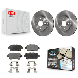 [Front] 2004-2006 Scion xB xA Premium OE Brake Rotors & Ceramic Pads Kit For Max Braking