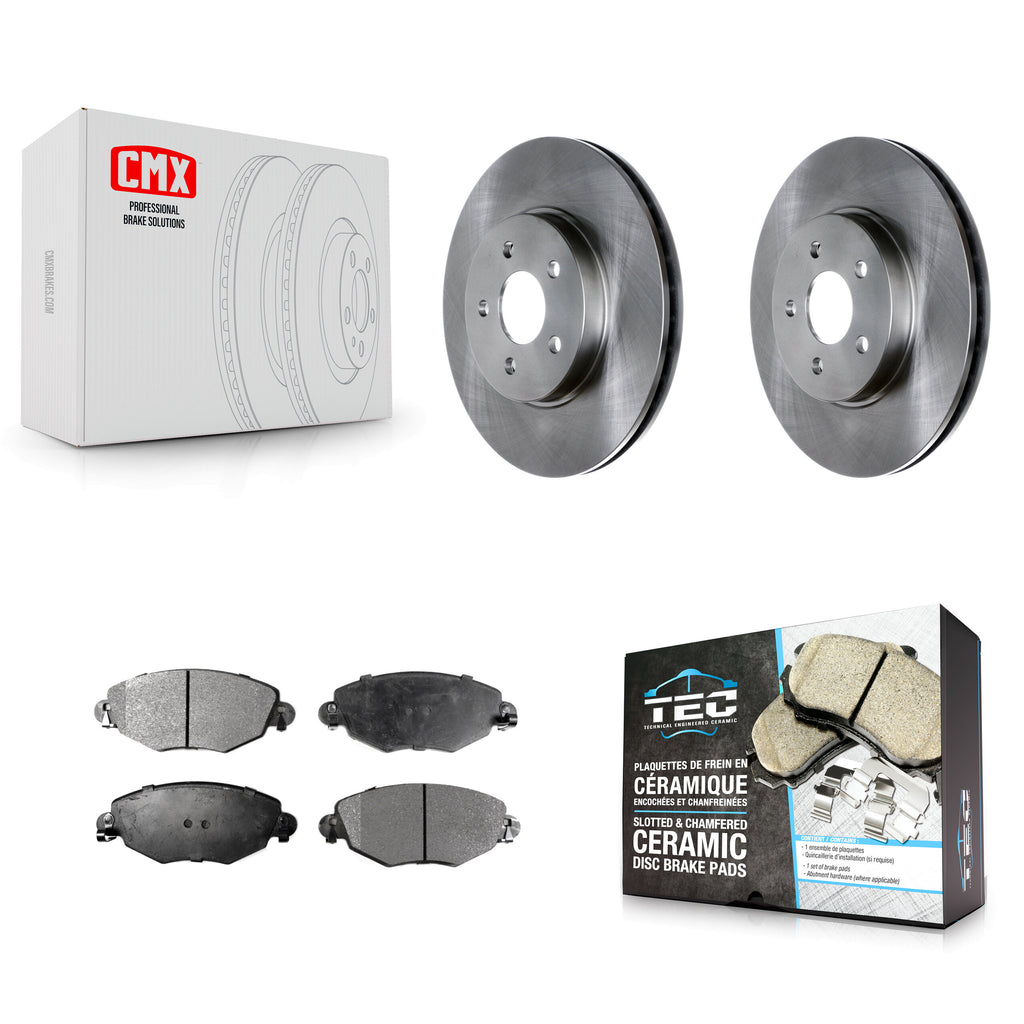 [Front] 2002-2008 Jaguar X-Type Premium OE Brake Rotors & Ceramic Pads Kit For Max Braking
