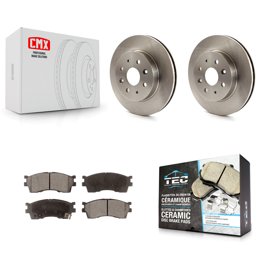 [Front] 2003-2005 Kia Rio Premium OE Brake Rotors & Ceramic Pads Kit For Max Braking