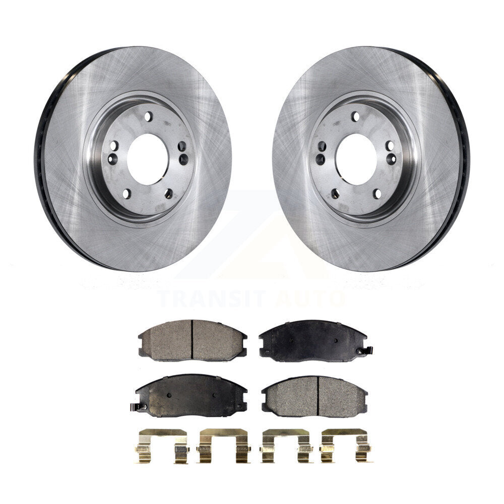 Front Disc Brake Rotors And Ceramic Pads Kit For Kia Amanti Hyundai XG350