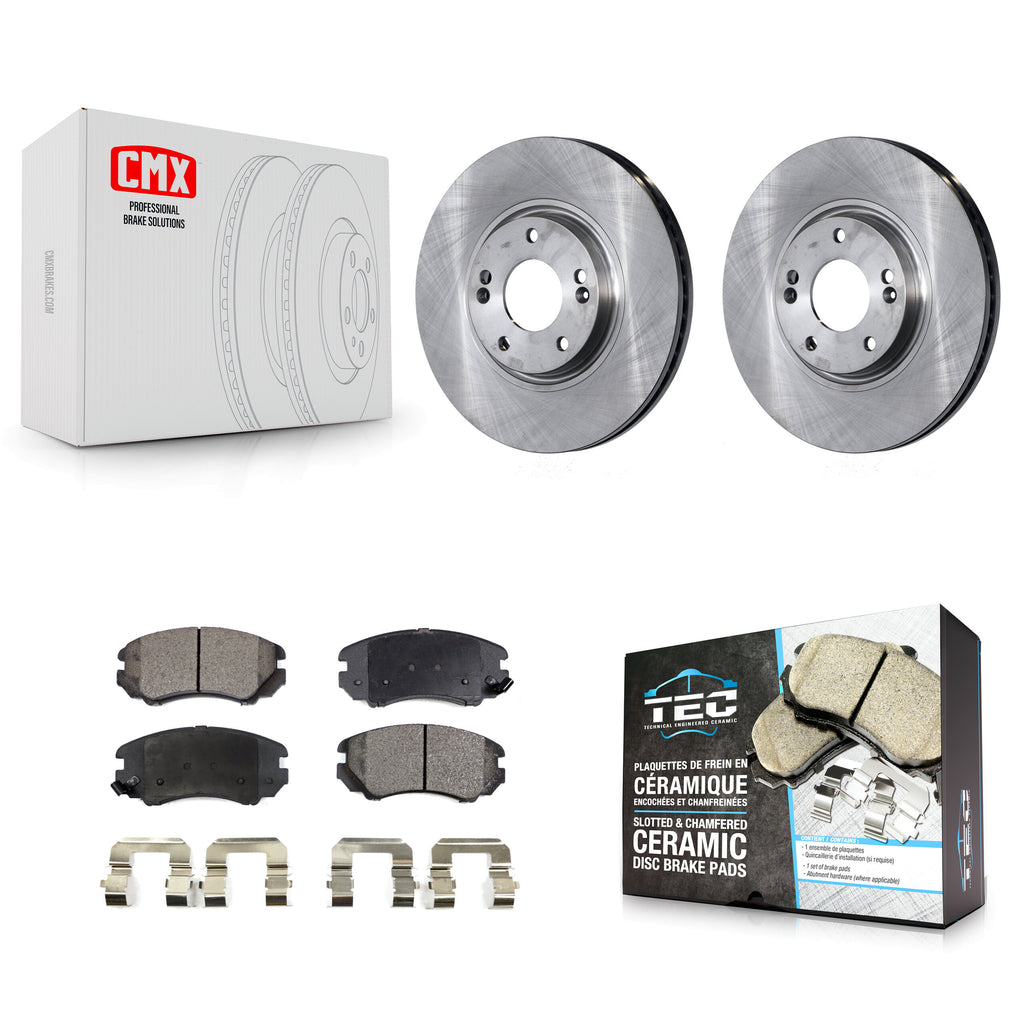 Front Disc Brake Rotors And Ceramic Pads Kit For Hyundai Azera Kia Amanti