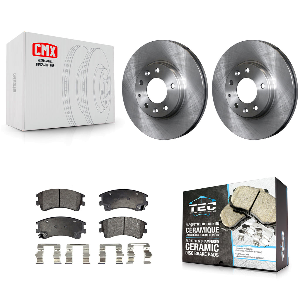 [Front] 2003-2005 Mazda 6 Premium OE Brake Rotors & Ceramic Pads Kit For Max Braking