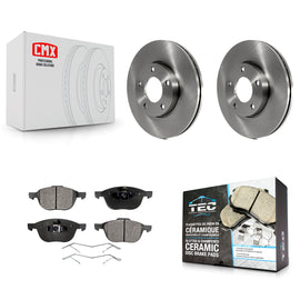 Front Disc Brake Rotors And Ceramic Pads Kit For Mazda 3 Sport