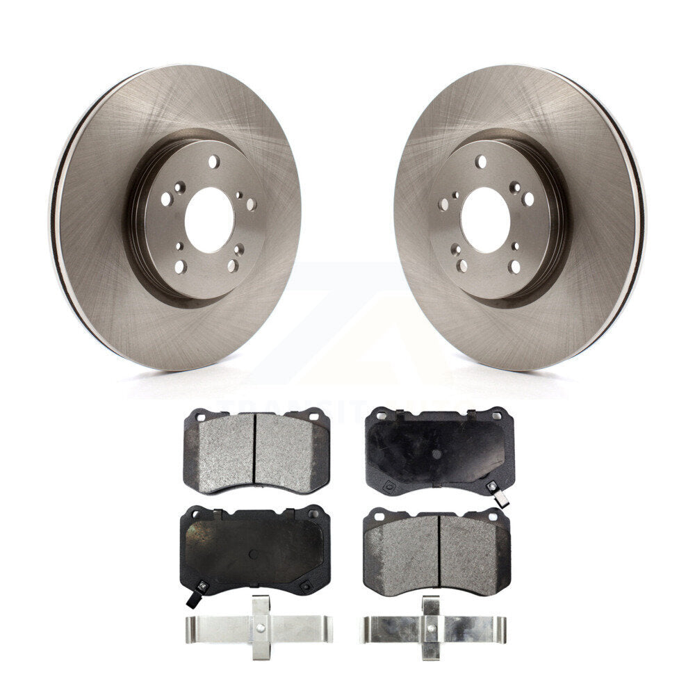 Front Disc Brake Rotors And Ceramic Pads Kit For Acura TL