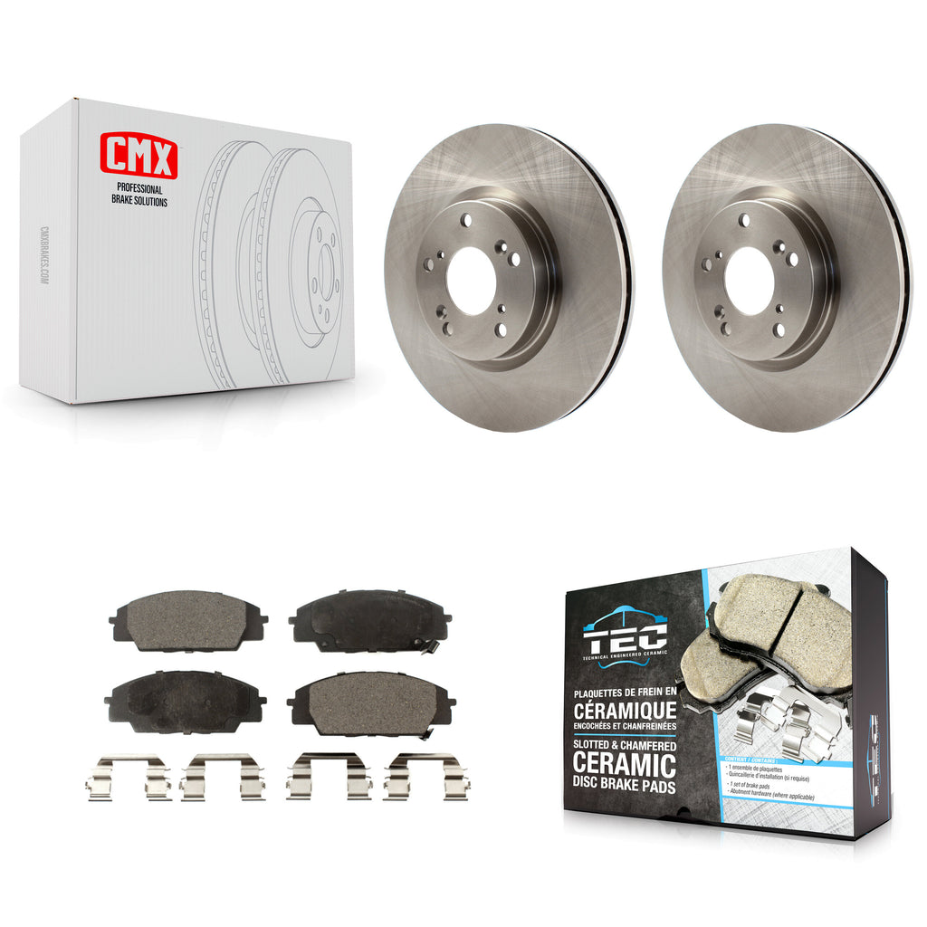 Front Disc Brake Rotors And Ceramic Pads Kit For Honda Civic Acura RSX CSX