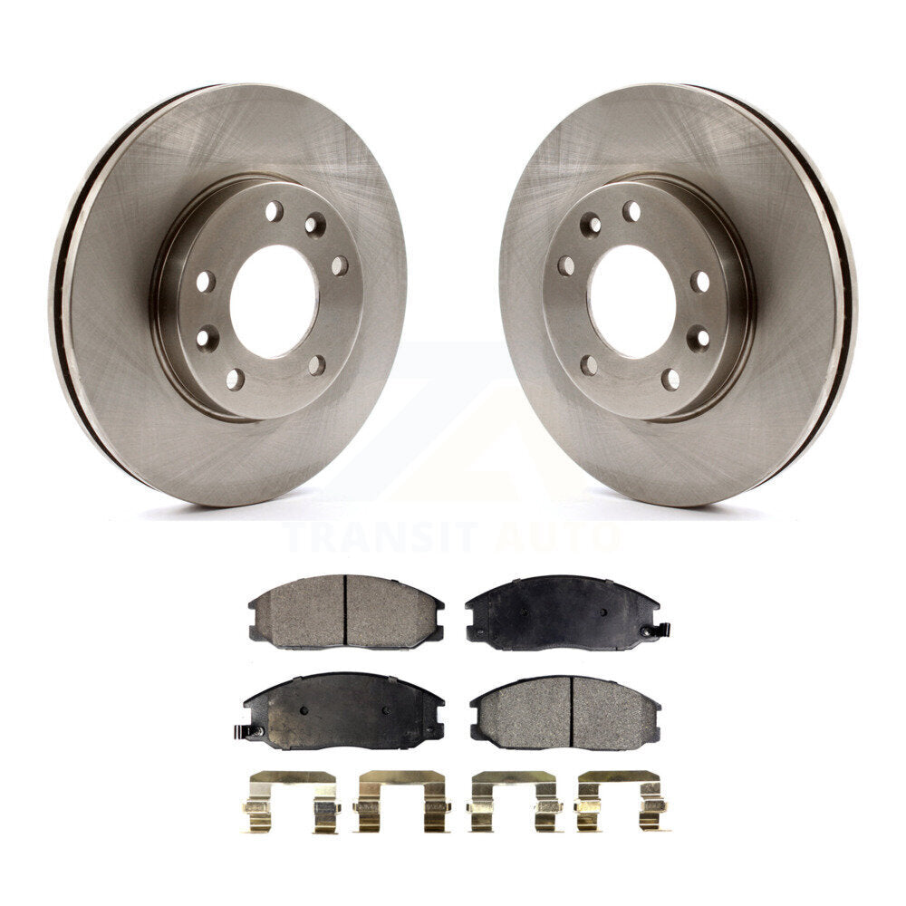 Front Disc Brake Rotors And Ceramic Pads Kit For Kia Sedona