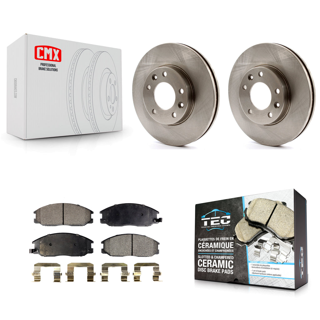 Front Disc Brake Rotors And Ceramic Pads Kit For Kia Sedona