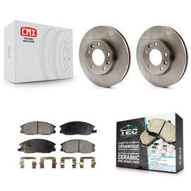 Front Disc Brake Rotors And Ceramic Pads Kit For Kia Sedona