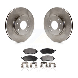 Front Disc Brake Rotors & Ceramic Pad Kit For Hyundai Sonata Kia Optima Magentis