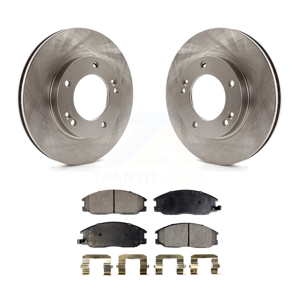 Front Disc Brake Rotors And Ceramic Pads Kit For 2003-2006 Kia Sorento