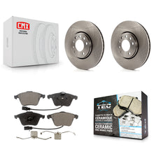 Charger l'image dans la galerie, Front Brake Rotor &amp; Ceramic Pad Kit For 2010 Saab 9-3X With 302mm Diameter