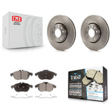 Front Disc Brake Rotors & Ceramic Pad Kit For Saab 9-3 With 302mm Diameter Rotor