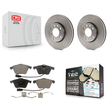 Charger l'image dans la galerie, Front Brake Rotor &amp; Ceramic Pad Kit For 2010 Saab 9-3X With 285mm Diameter