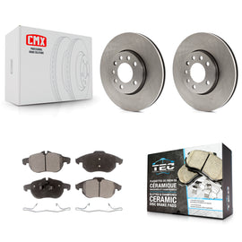 Front Disc Brake Rotors & Ceramic Pad Kit For Saab 9-3 With 285mm Diameter Rotor