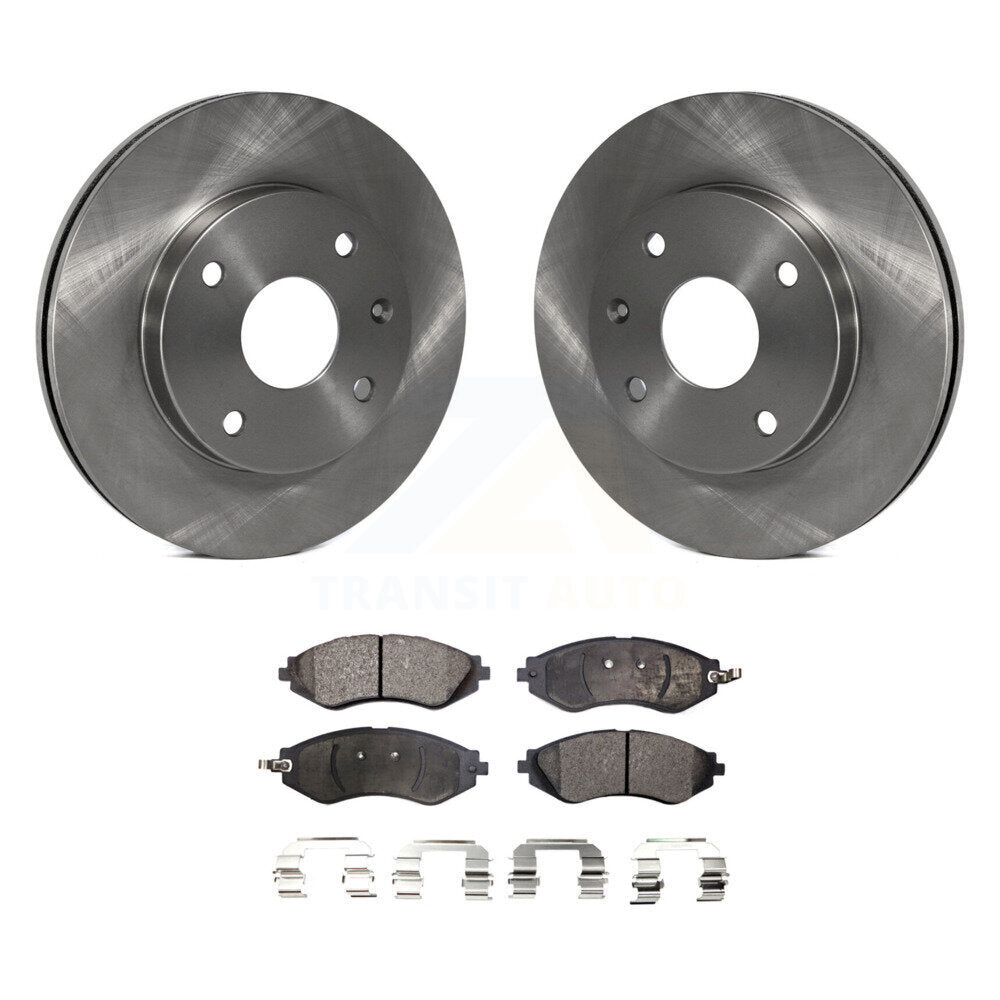 Front Disc Brake Rotor & Ceramic Pad Kit For Suzuki Forenza Reno Chevrolet Optra