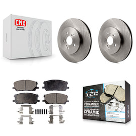 Front Brake Rotor Ceramic Pad Kit For Lexus Toyota Highlander RX350 RX330 RX400h