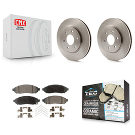 Front Disc Brake Rotor & Ceramic Pad Kit For Nissan Frontier Suzuki Equator 2.5L