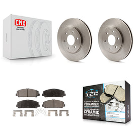 Front Disc Brake Rotors And Ceramic Pads Kit For Suzuki Equator
