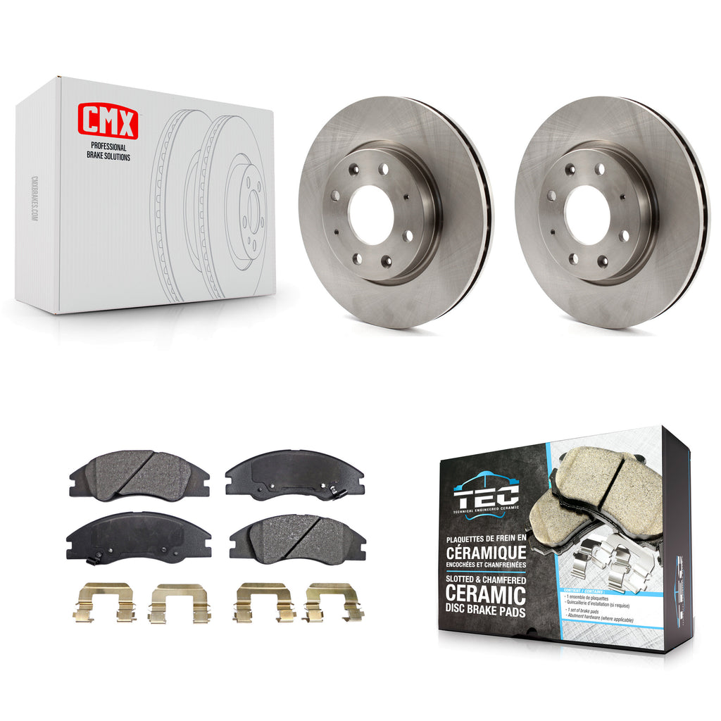 Front Disc Brake Rotors And Ceramic Pads Kit For Kia Spectra Spectra5
