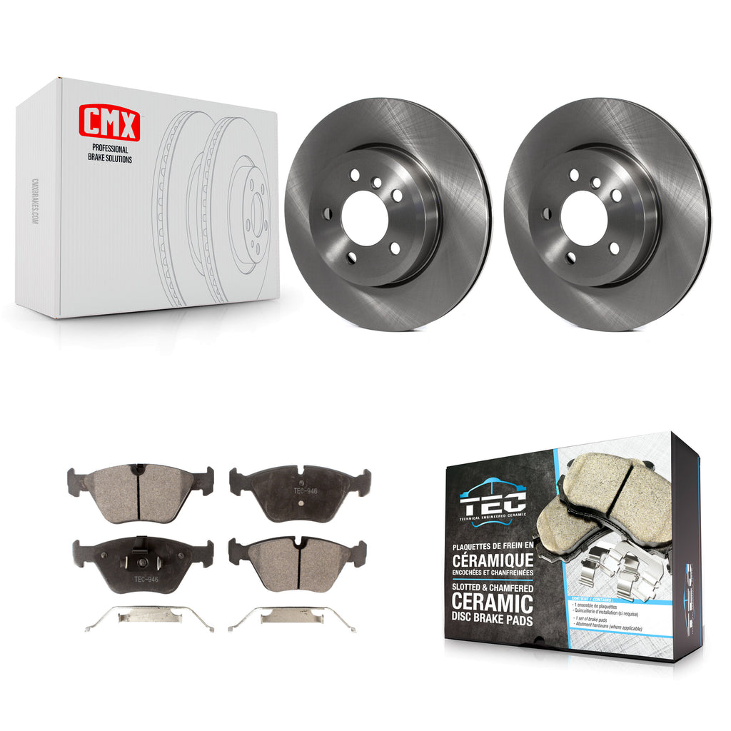 [Front] 2004-2010 BMW X3 Premium OE Brake Rotors & Ceramic Pads Kit For Max Braking
