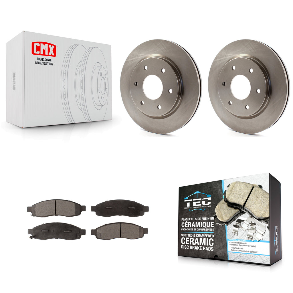 Front Disc Brake Rotor And Ceramic Pad Kit For Nissan TITAN Armada INFINITI QX56
