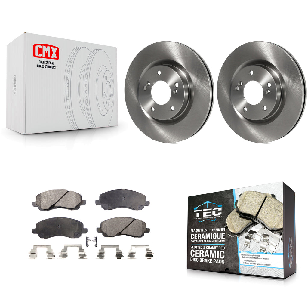 Front Disc Brake Rotors And Ceramic Pads Kit For Mitsubishi Galant Eclipse