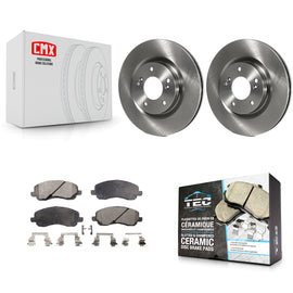 Front Disc Brake Rotors And Ceramic Pads Kit For Mitsubishi Galant Eclipse