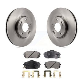 Front Disc Brake Rotor & Ceramic Pad Kit For Hyundai Tucson Kia Sportage Soul EV