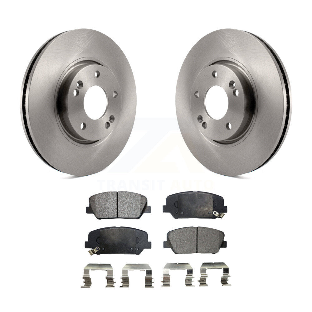 Front Disc Brake Rotors And Ceramic Pads Kit For Hyundai Veloster Kia Forte Koup