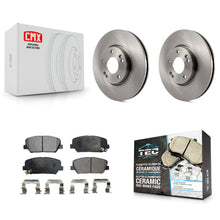 Charger l'image dans la galerie, Front Disc Brake Rotors And Ceramic Pads Kit For Hyundai Veloster Kia Forte Koup