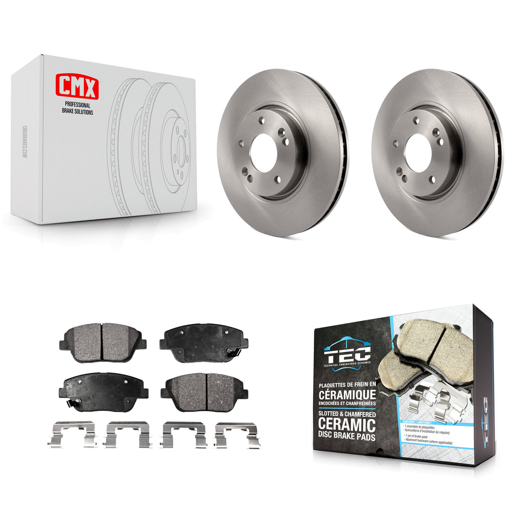 Front Disc Brake Rotors And Ceramic Pads Kit For Hyundai Sonata Kia Optima