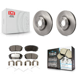 Front Disc Brake Rotors And Ceramic Pads Kit For Hyundai Sonata