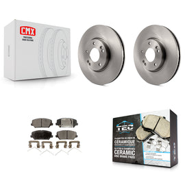 Front Disc Brake Rotor And Ceramic Pad Kit For Kia Forte Hyundai Veloster Forte5