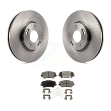 Charger l&#39;image dans la galerie, Front Disc Brake Rotors And Ceramic Pads Kit For Hyundai Veloster Kia Forte Koup