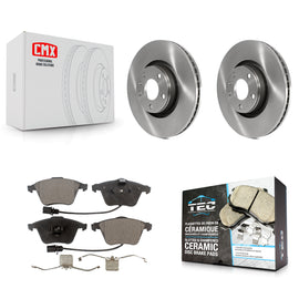 Front Brake Rotors Ceramic Pad Kit For Audi A6 Quattro With 321mm Diameter Rotor