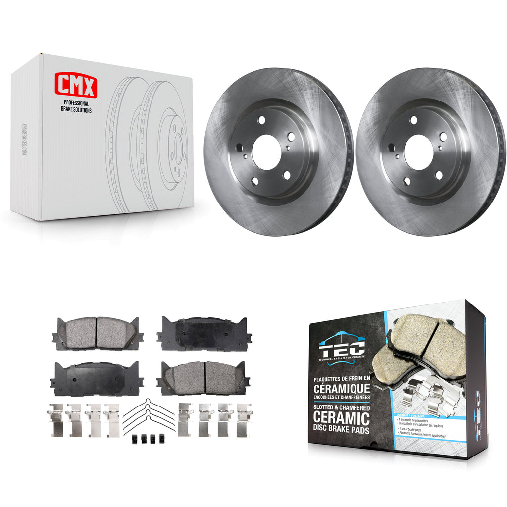 Front Brake Rotor And Ceramic Pad Kit For Toyota Camry Lexus ES350 Avalon ES300h