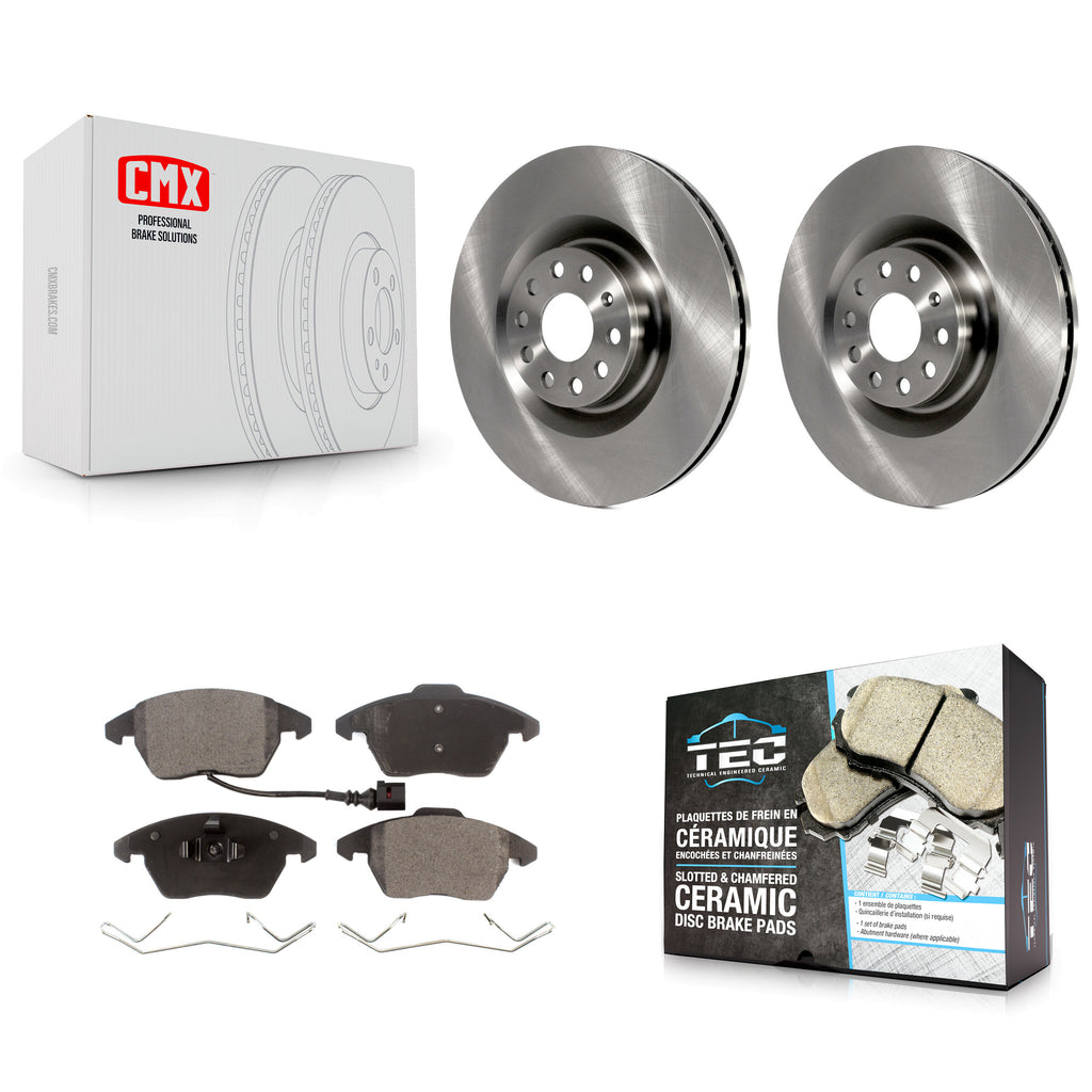 Front Brake Rotor And Ceramic Pad Kit For Volkswagen CC GTI Golf Audi A3 Quattro